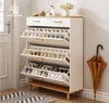 Modern Extendable Wooden Shoe Rack for Home School Living Room Furniture Shoe Storage for Apartment