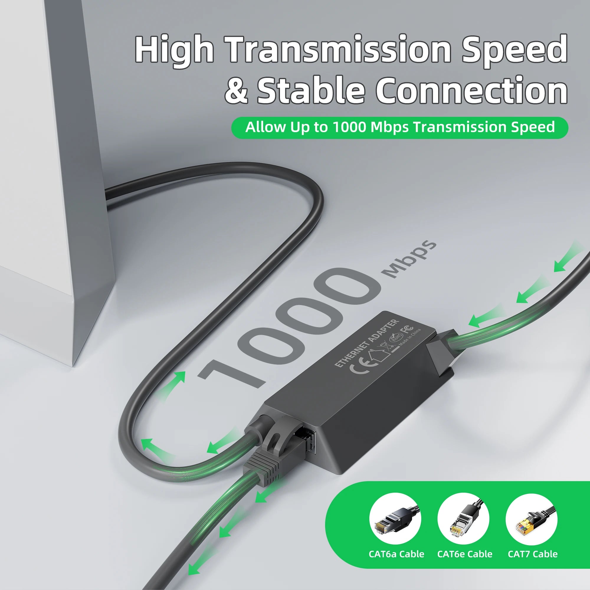 Starlink Satellite Internet Kit V2 Gen2 Ethernet Adapter With Cable Caddy Holder