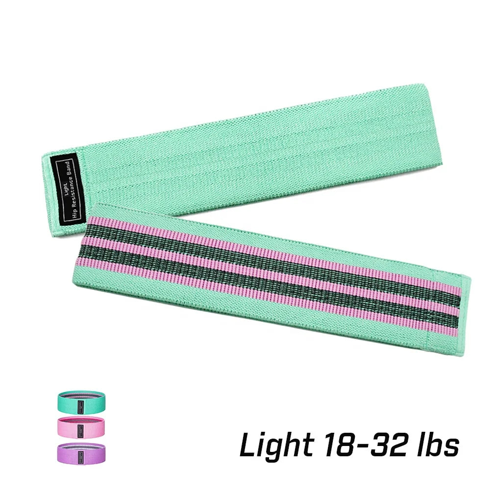 Home Gym Elastic Loop Polyester Fabric Yoga Hip Resistance Bands for Body Building Stretching Exercise Fitness Bands