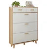 Modern Style Small Household Storage Wood Cabinet Space-Saving Shoe Rack for Door Porch Living Room Furniture