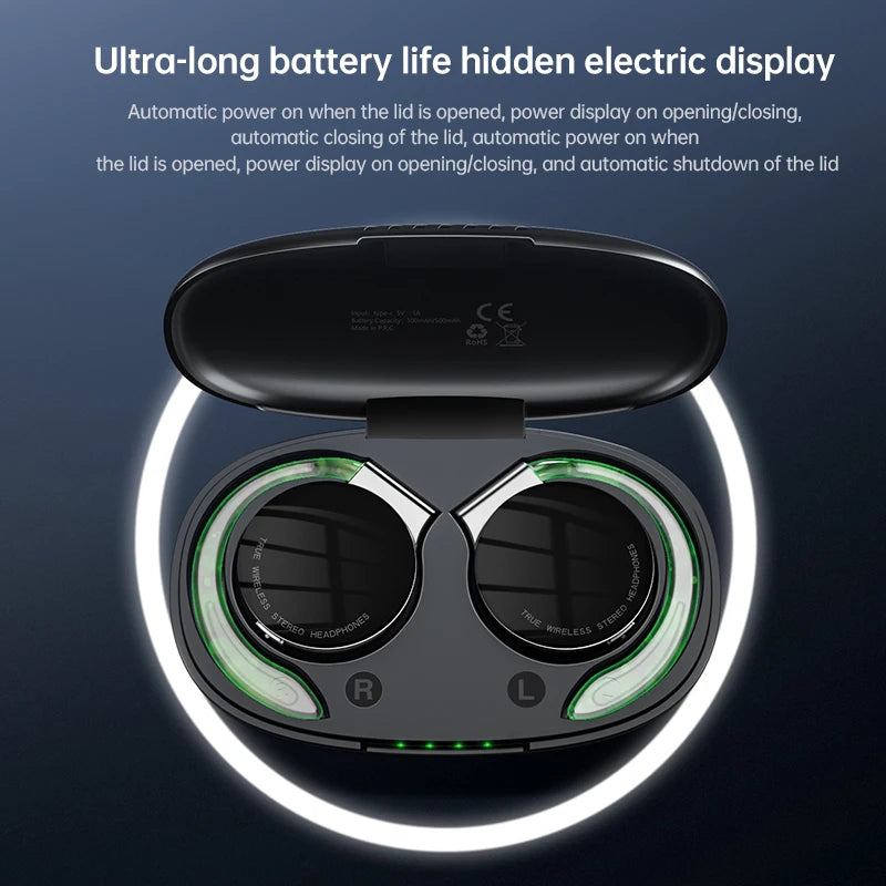 Quiet comfort Sporty Tws Earbuds Hanging-ear Earphone Waterproof Wireless Noise Cancelling Headphones for Big Ears