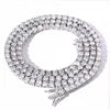 Wholesale 2mm 3mm 4mm CZ Cubic Zirconia Link Necklace 16Inch 18 Inch Fashion Women Tennis Necklace Chain