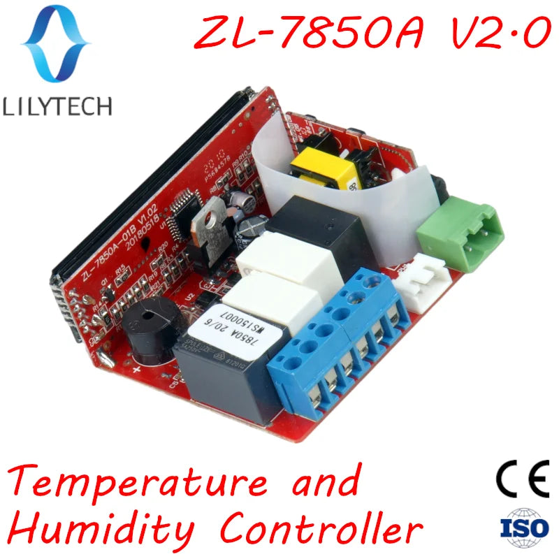 ZL-7850A, Incubator Cheese Sausage Deposit Control, Humidity Temperature Controller, Hygrostat Thermostat, Lilytech Humidistat