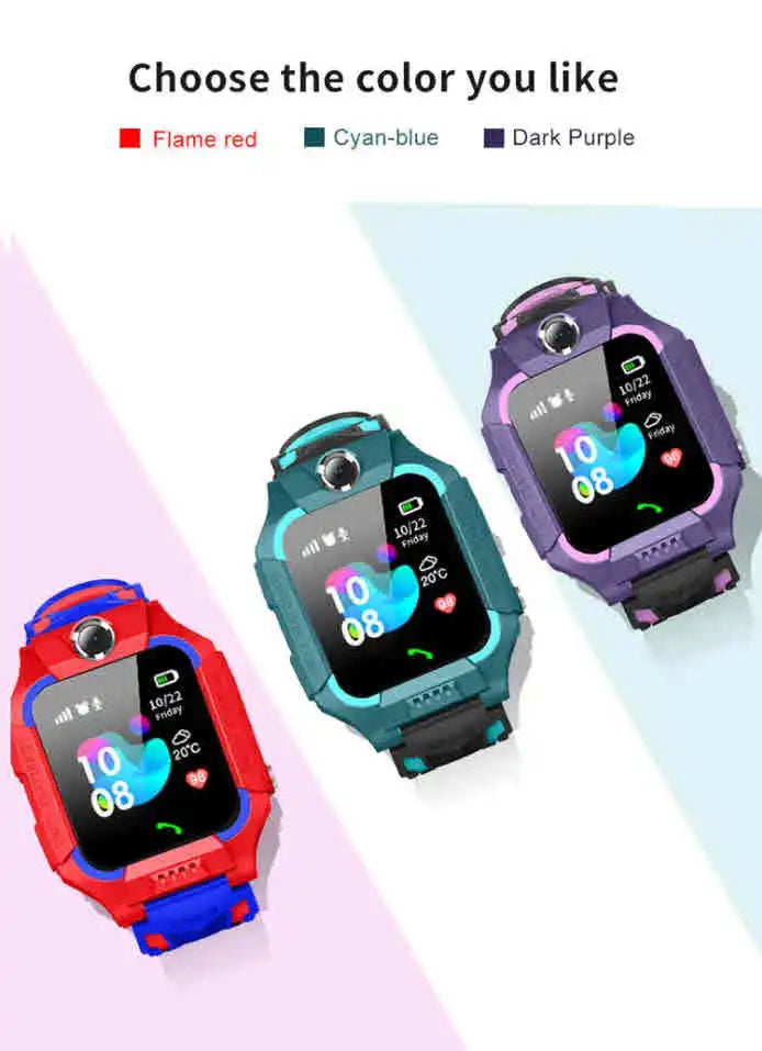 2025 Latest New square Q19 Kids Smart Watch Phone for Girls Boys Pedometer Fitness Tracker Touch Camera Anti Lost Alarm Clock