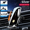 New Fashion 15w Smart Sensor Car Mount Abs Car Phone Holder Wireless Charging Cell Phone Holder With Magnetic Charging Head