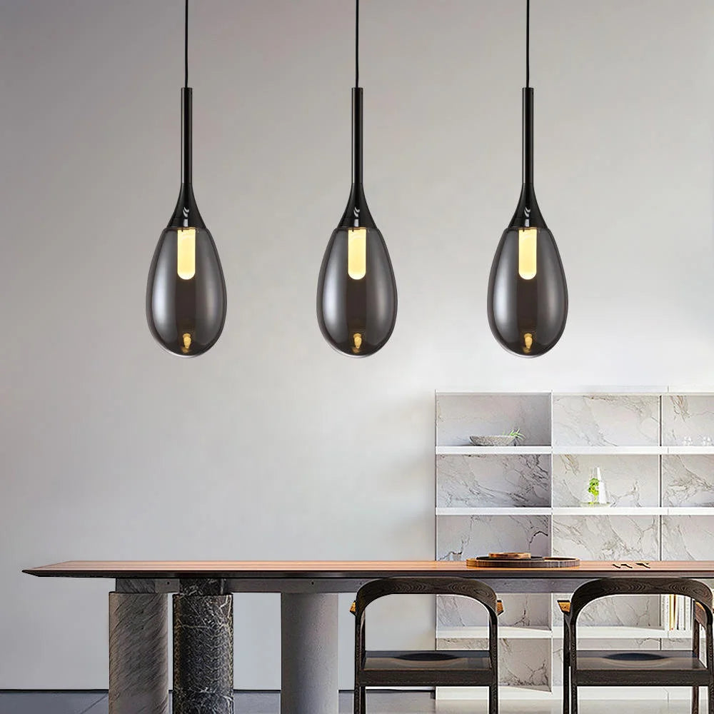 Modern Simple Style bar Clothing Shop Restaurant Living Room Bedroom Bedside Glass Chandelier
