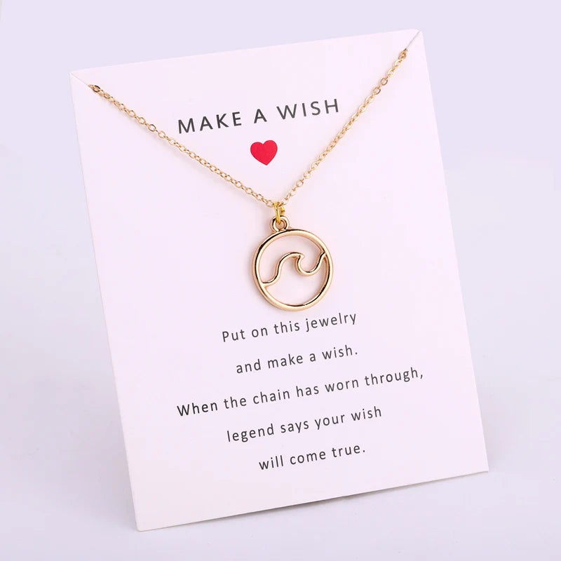 Summer Beach Ocean Jewelry Anchor Fish Shell Sand Dollar Shark Whale Starfish Seahorse Mermaid Wave Sea Turtle Collar Necklaces