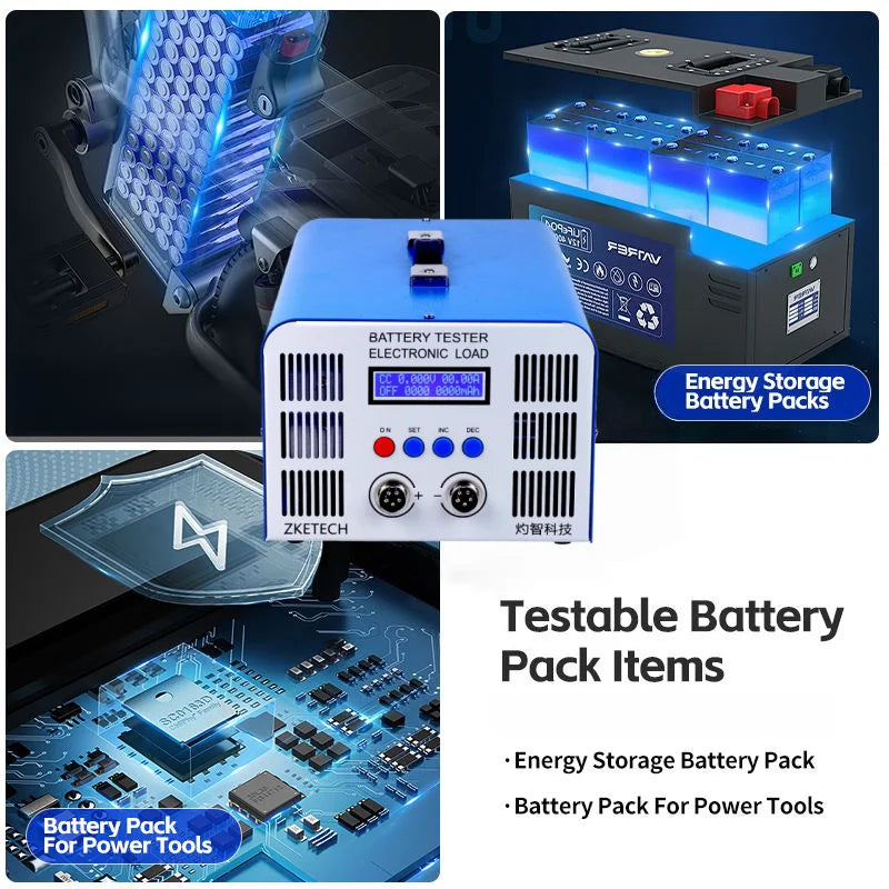 ZKE Tech EBC-A40L 5V 40A Lithium Ion Battery Capacity Tester Lifepo4 Cell Discharge Analyzer Diagnostic Tools