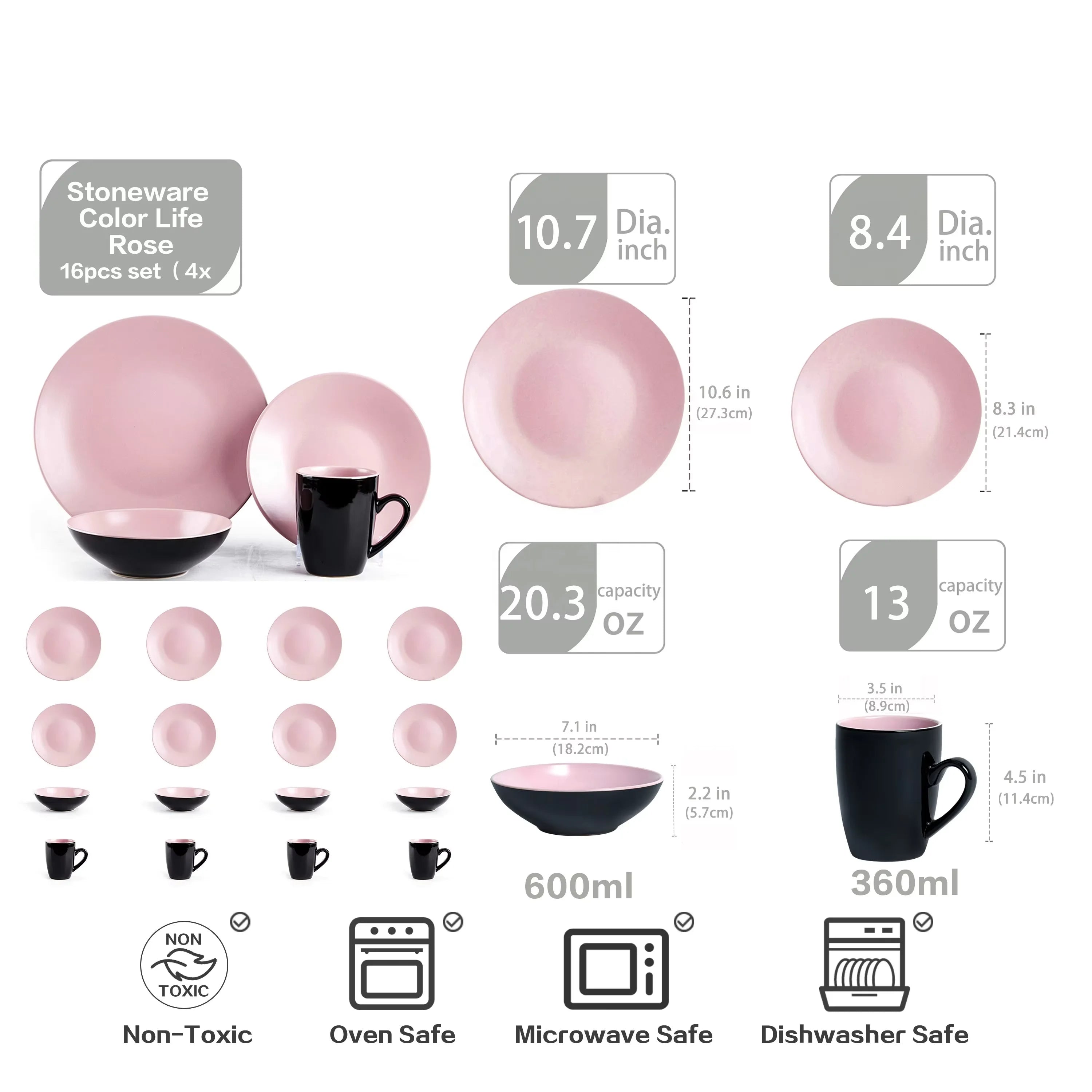 September Promotion Kitchen Plate Sets Coffee Cup Sets Elegant and High End Microwave Safety Tableware Sets