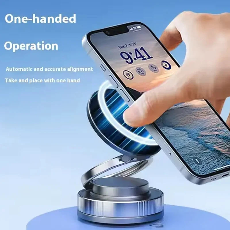 N2 Magnetic Multi-Angle Rotation Car Desk Wall Vacuum Adsorption Suction Mobile Cell Phone Holder for Washroom Dashboard Window