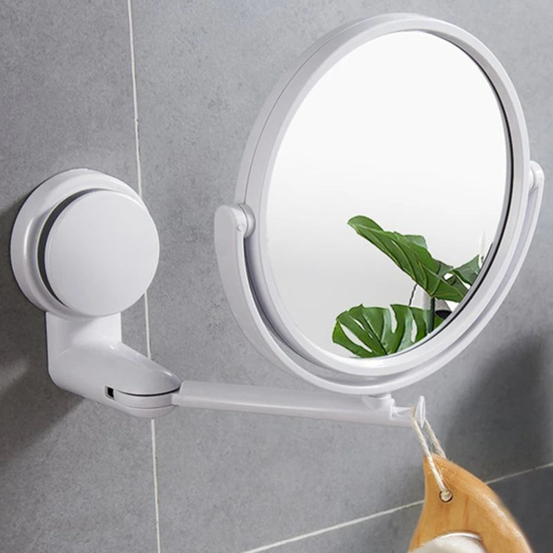 HD Plane Mirror Magnified Makeup Shaving Vanity Mirror Bathroom Wall Mounted 360 Degree Rotating Mirror  Mirror Wall  Mirrors
