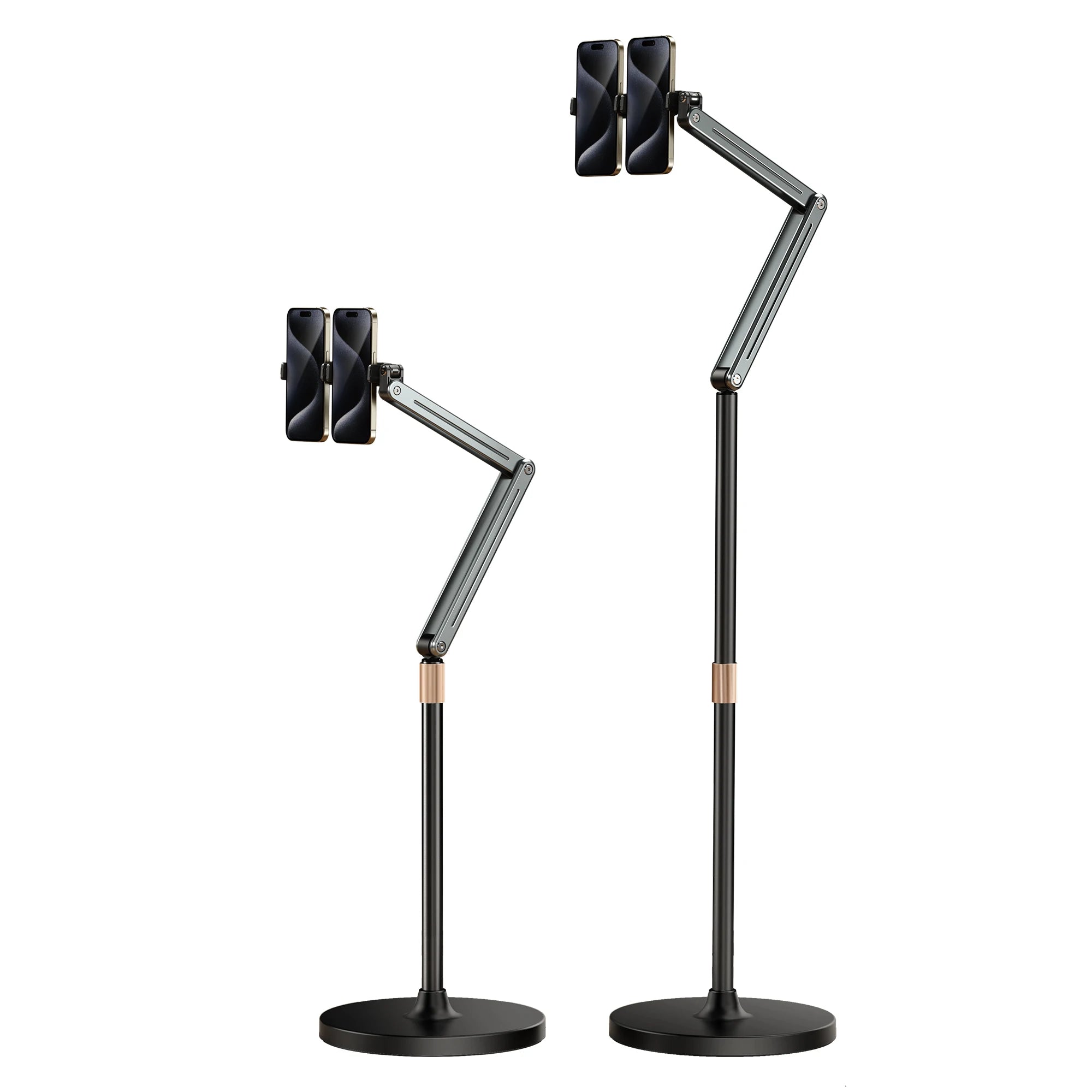 360-Degree Adjustable Universal Desk Holder Mechanical Phone Tablet Stand with Height Adjustable Metal Compatible All Devices