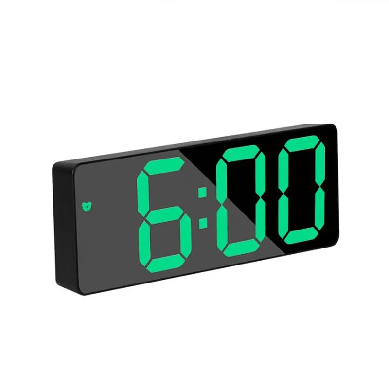 Acrylic/Mirror Digital Alarm Clock Voice Control Snooze Night Mode Table Clock 12/24H Anti-disturb Funtion Electronic LED Clock