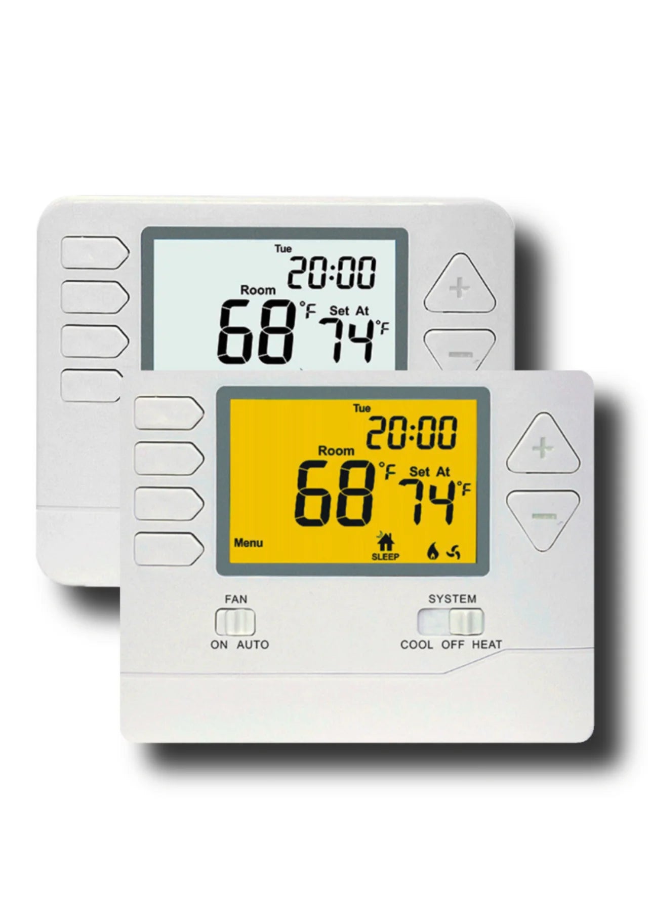 4 Sq Inch Large Screen 1heat 1 Cool Digital Room Control Heating Air Conditioning Thermostats for Home