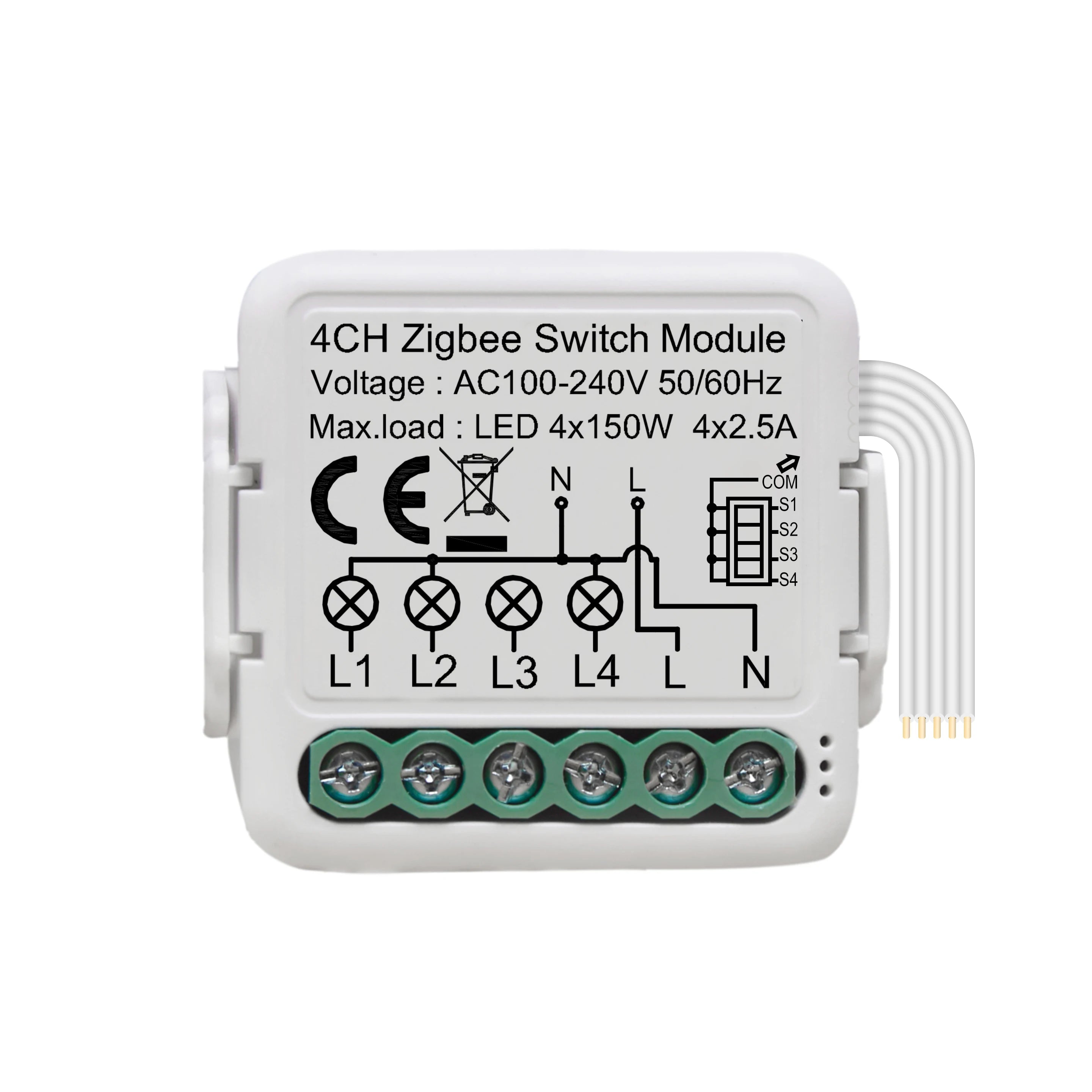 Smart Home Devices ODM OEM Wall Mount Tuya App Control Zigbee Switch Module Trigger Relay Without Neutral Line