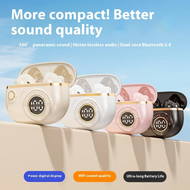J08C High Quality Wireless TWS Earbuds Portable for Bluetooth Audio Headphones Digital Non-Noise Cancelling In-Ear Earphones