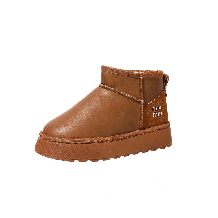 2026 New Product Designer Waterproof Warm Anti slip Winter Comfortable Fur Lining Women Casual Outdoor Shoes Snow Boots