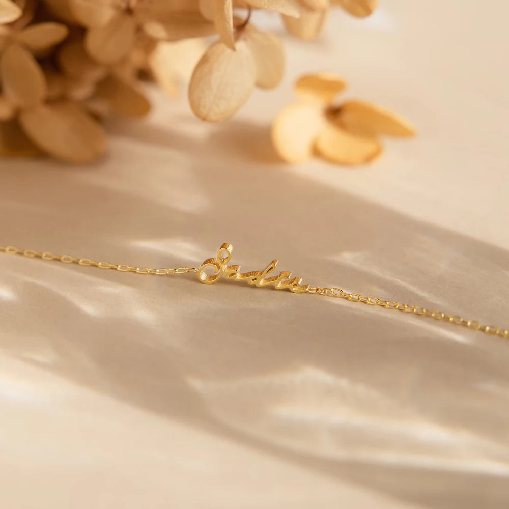 Customized Name Bracelet for Women Personalized Stainless Steel Letter Gold Color Classic Jewelry DropshippingSupportedContent