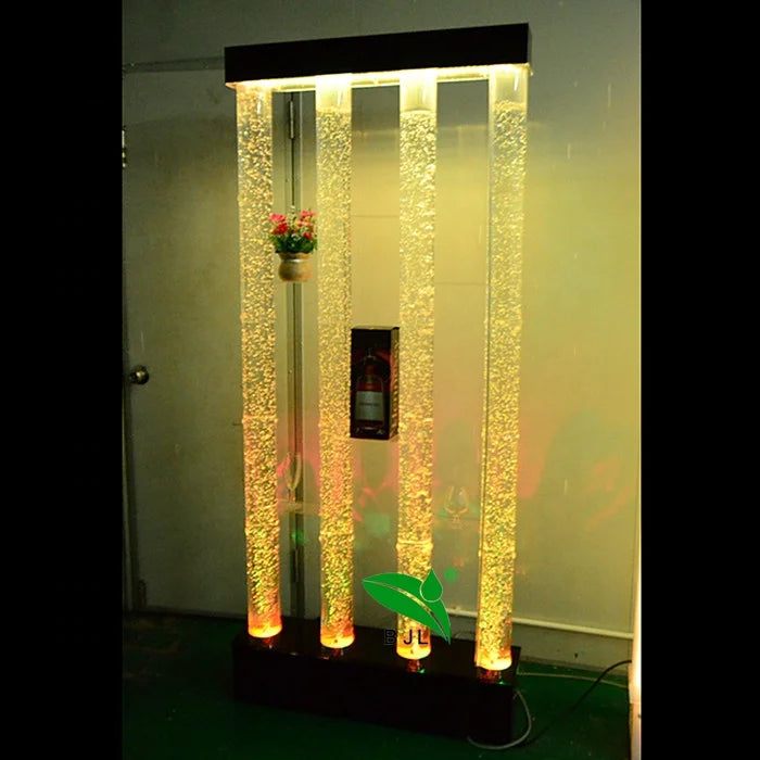 NEW Design LED Acrylic Water Bubble Glowing Tubes Night Club bar Cabinet Wall Decor