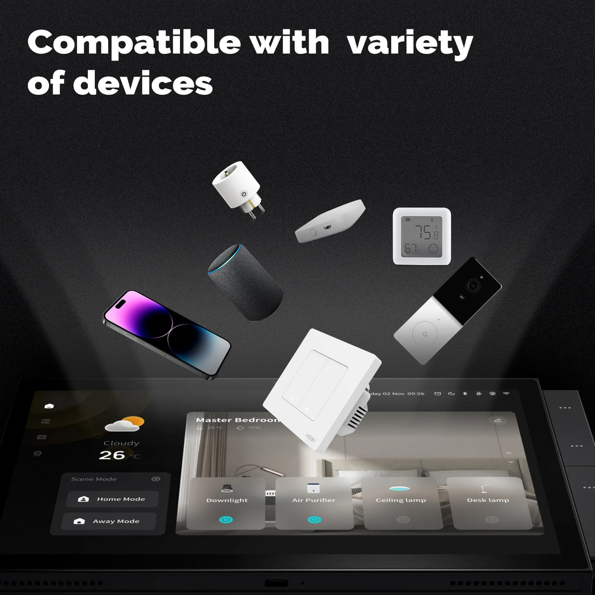 Touch Control Device Tuya Smart Home Devices 10 Inch Multi-functional Touch Screen Control ...
