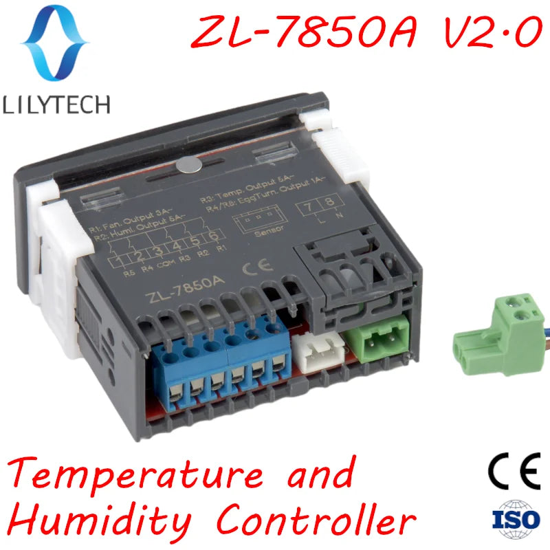 ZL-7850A, Incubator Cheese Sausage Deposit Control, Humidity Temperature Controller, Hygrostat Thermostat, Lilytech Humidistat