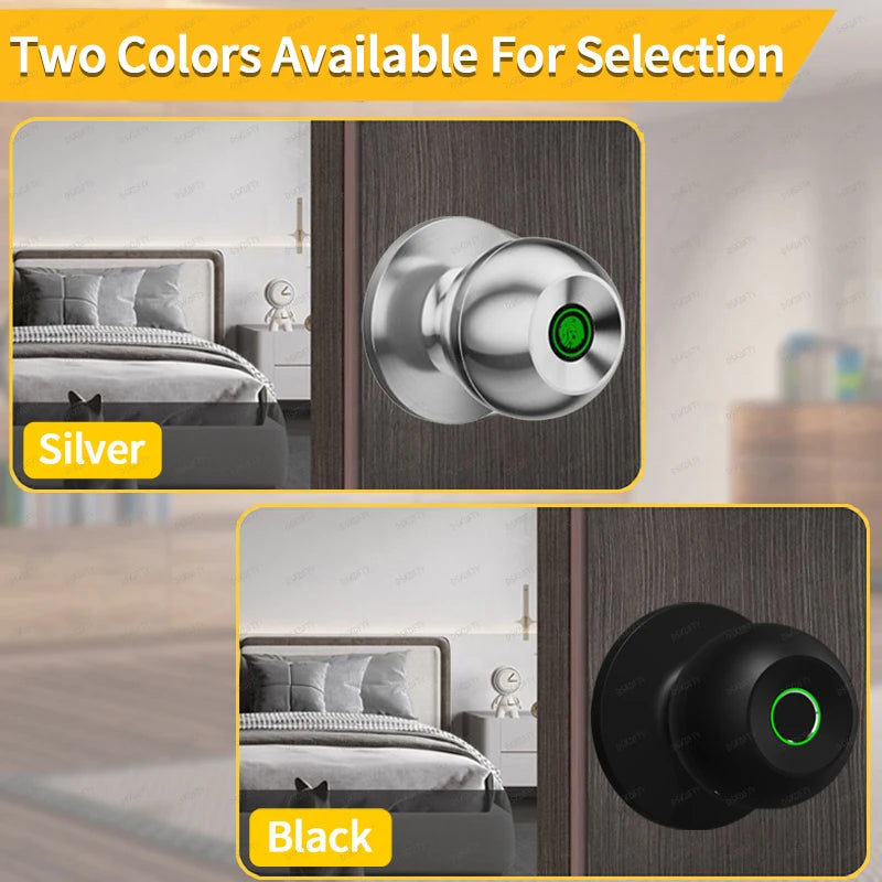 Wholesale Bathroom Tuya Smart Knob With Key Fingerprint Bathroom Hardware Accessories Door Lock