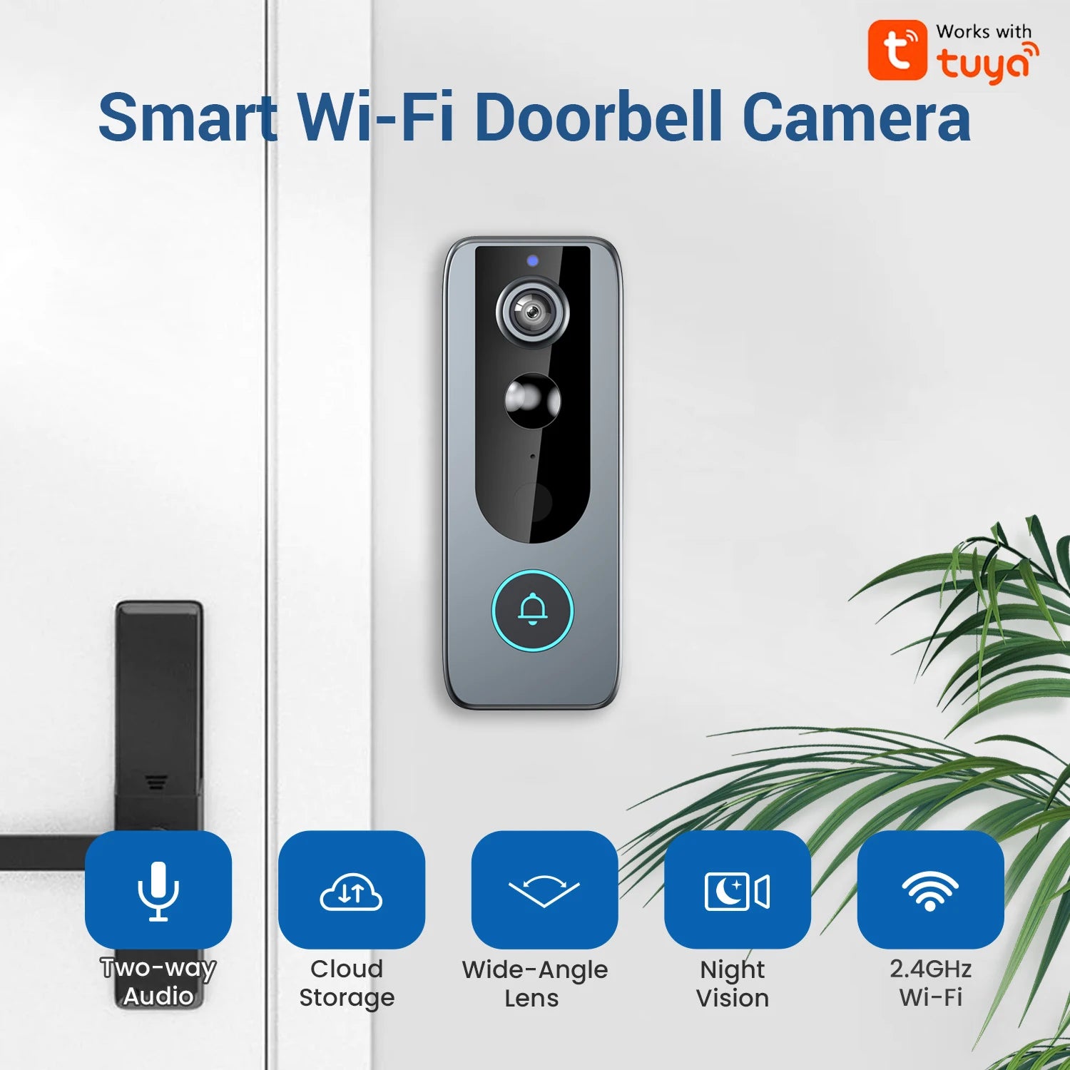 Smart Security Camera Doorbell with Wireless Connectivity for Home Protection