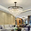 Modern E14 Crystal Ceiling Light Suspended Chandelier for Hotels Bedrooms Dining Rooms