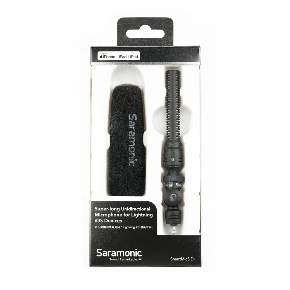 Saramonic SmartMic5 Mini Condenser Plug and Play Microphone for iPhone Android PC Computer DSLR Cameras Streaming YouTube Vlog