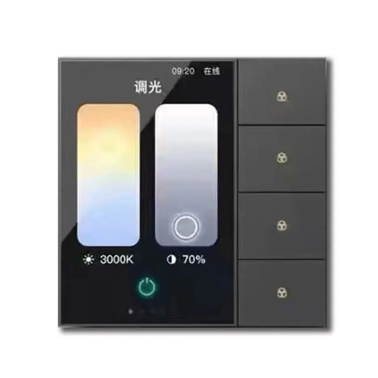 TIANLAI  F3-Pro Zigbee Wireless Luxucry Remote Control Smart Home Light Touch Screent Switch