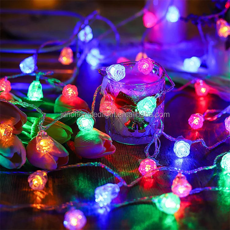 LED Solar Energy Lamp String Outdoor Little Ball Tent Camping Party Decorative Lights USB Powered Waterproof Warm Light