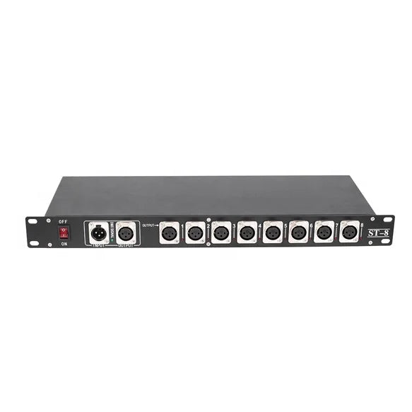 8 Way Dmx Distridutor 8 Road signal Amplifier 8 signal Distribution Outputs With Independent Electrical Isolation