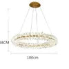 Luxury Crystal Chandeliers Adjustable Height Single Double Ring-for Hotel Lobby Villa Home Decor 3000K AC Factory Direct Sales