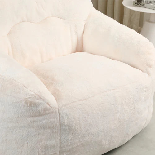 Modern Style Home Furniture Customizable Lazy Bean Bag Sofa with Space-Saving Backrest Soft Foam Filled for Bedroom Use