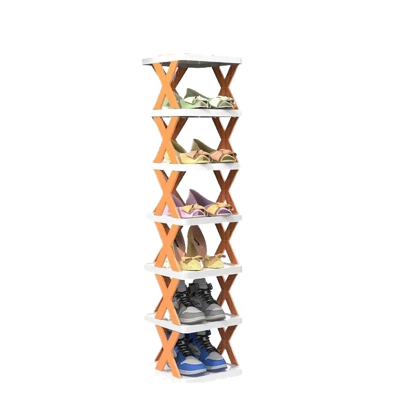 Modern Home Shoes Cabinet Storage Bedroom Storage Cabinet Space-saving Closet Shoe Rack 2-10 Layers Stackable Shoe Rack