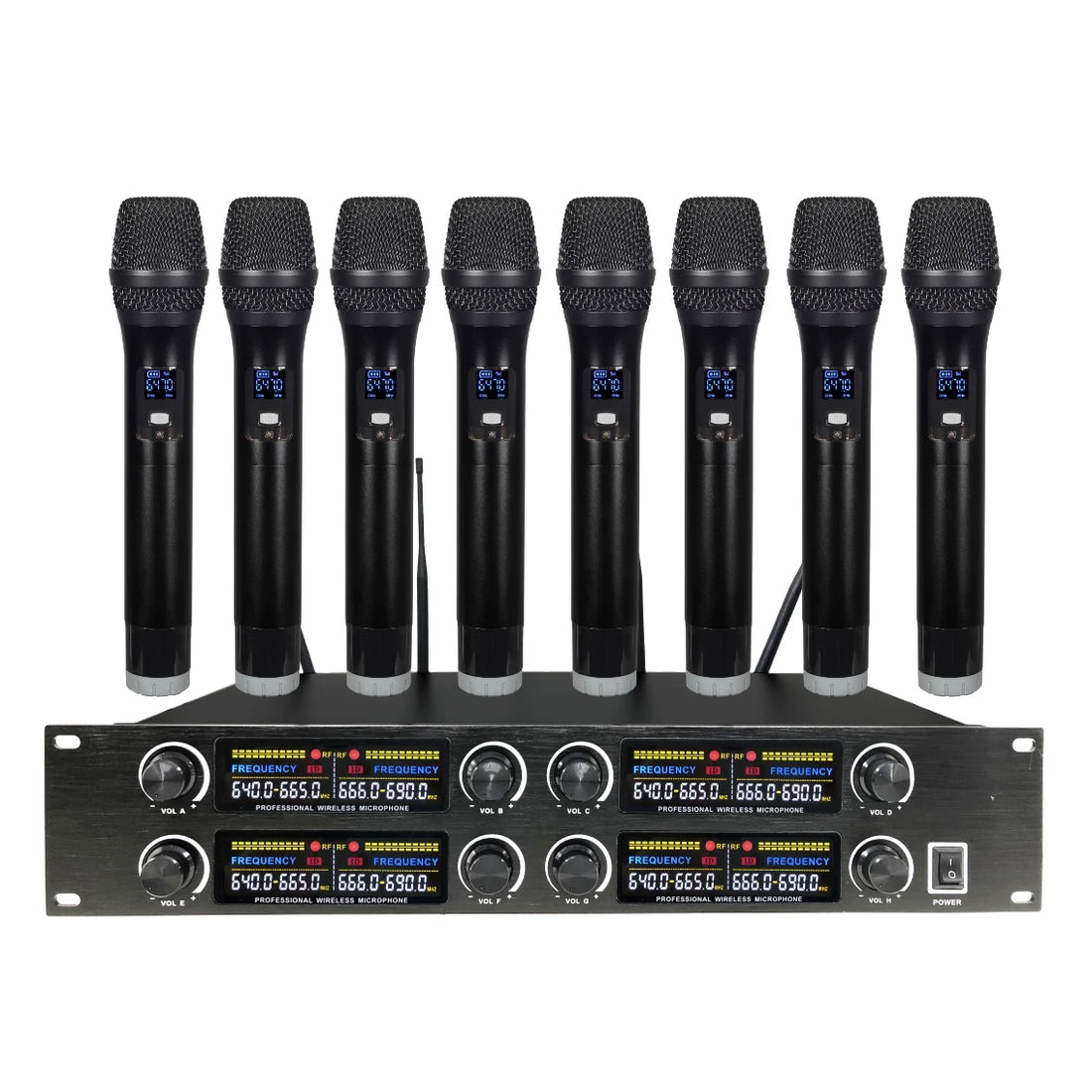 XTUGA TY-8000 8-Channel Professional UHF Cordless Conference Microphone Handheld Headset Lavalier for Meetings Wireless
