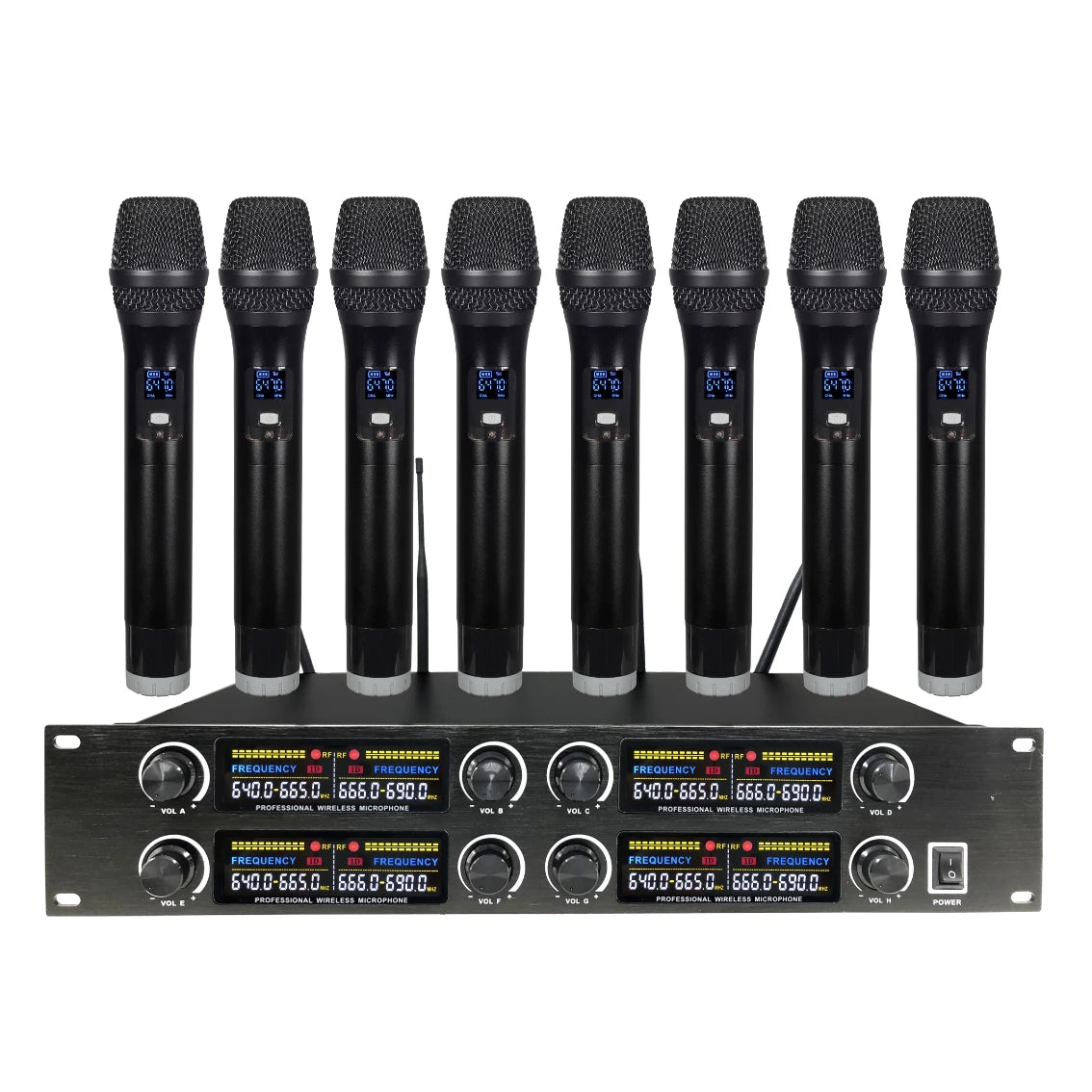XTUGA TY-8000 8-Channel Professional UHF Cordless Conference Microphone Handheld Headset Lavalier for Meetings Wireless