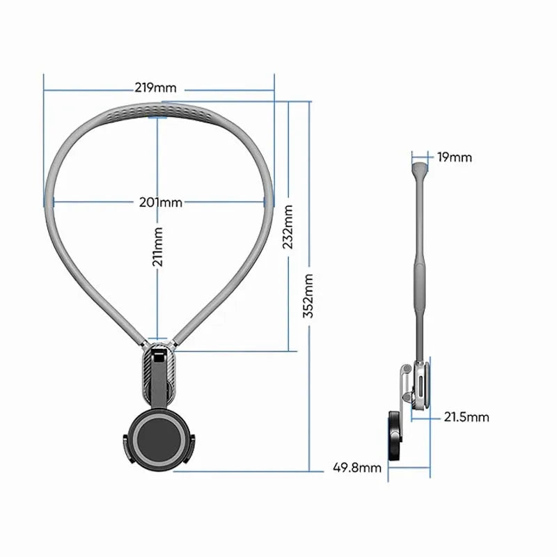 Hot Selling Smartphone Magnetic Neck Holder Mount Silicone Material Customizable Colors for Any Device