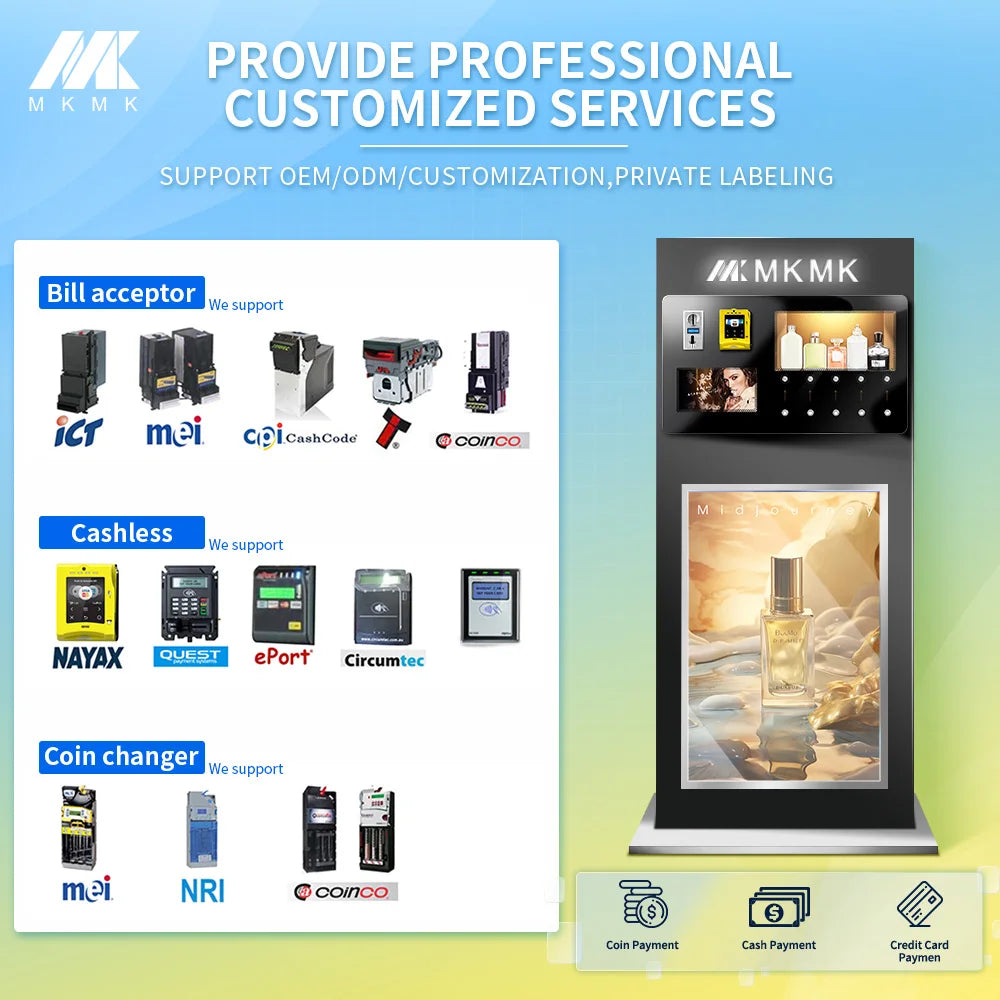 MAKMIK 24 Multifunction Vending Machine for Fitness Clubs and Gyms with Energy-efficient Features Perfume Vending Machine