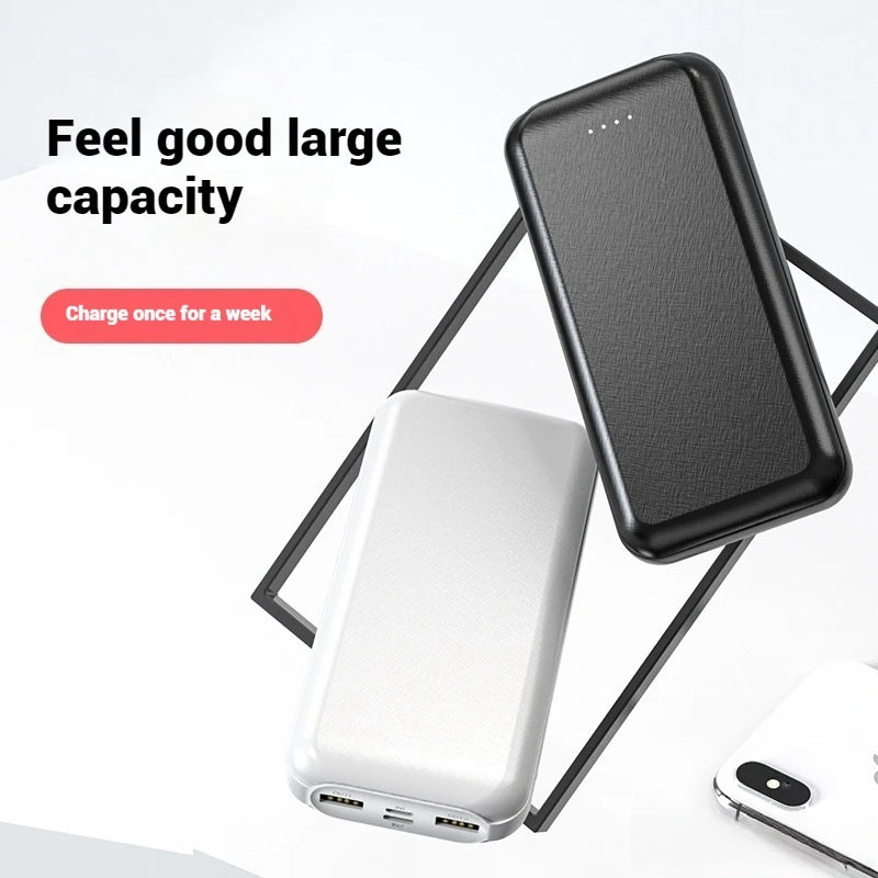 OEM Custom logo Powerbanks Slim Portable Power Banks 20000mAh Dual USB Thin Phone Charger Gift 20000mAh Power Bank