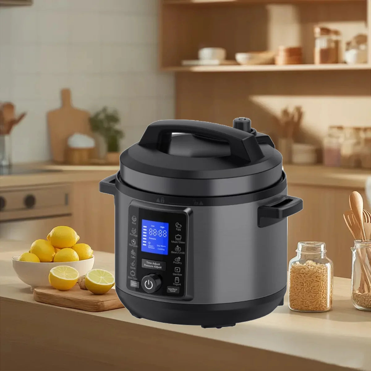 Kitchen Appliances Aluminium Electric Pressure Cooker Smart Overheat Protection Rice Cooker Instant Heat CookingPot Home Hotel