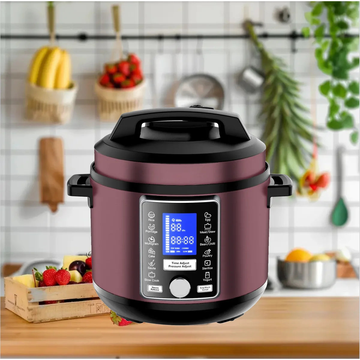 Kitchen Appliances Aluminium Electric Pressure Cooker Smart Overheat Protection Rice Cooker Instant Heat CookingPot Home Hotel