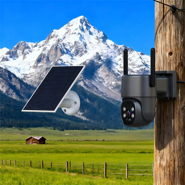 Eseecloud 4G Solar Outdoor Network Camera 4Mp Fixed Single Lens Two-Way Audio Security System Smart CCTV Camera