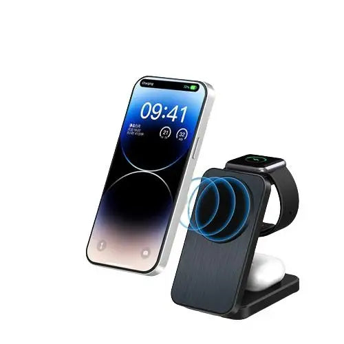Best Selling Product Station for Mobile Phone Outdoor Station Portable 15w for Watch  3 in 1 Wireless Chargers Stand Foldable