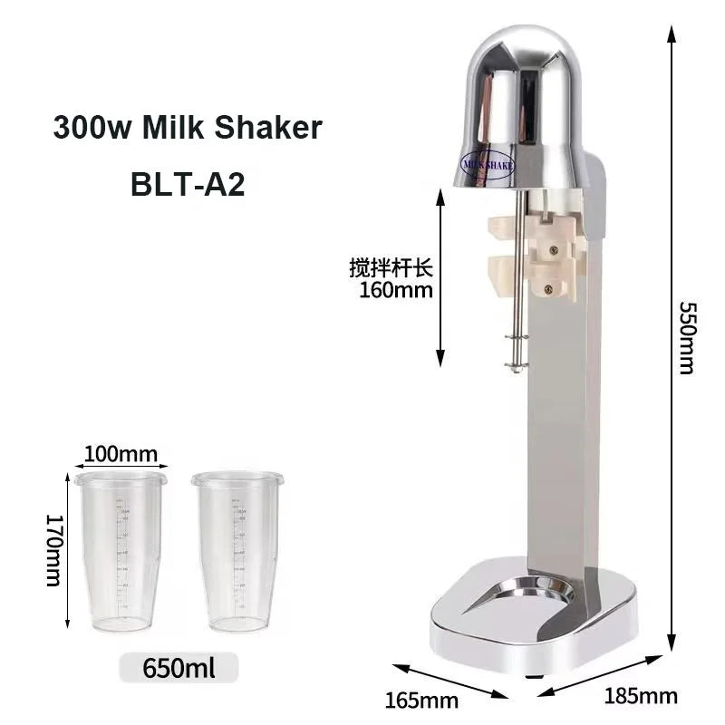 300W Milk Shaker Machine Longevity Service Commercial Milkshaker Maker Drink Mixer 1800RPM Smoothie Protein Blender Shaker