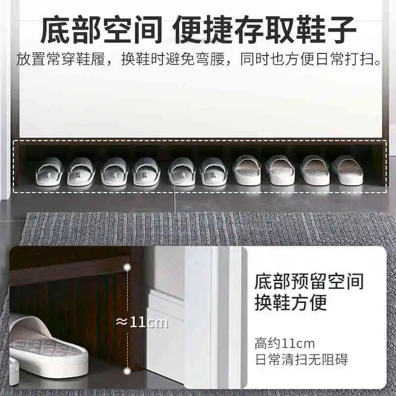 Modern Luxury 2-Tier White Shoe Storage Bench Wooden MDF Home Furniture Hidden Storage