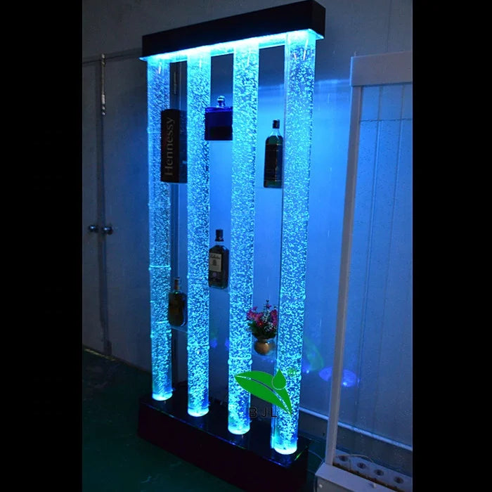 NEW Design LED Acrylic Water Bubble Glowing Tubes Night Club bar Cabinet Wall Decor