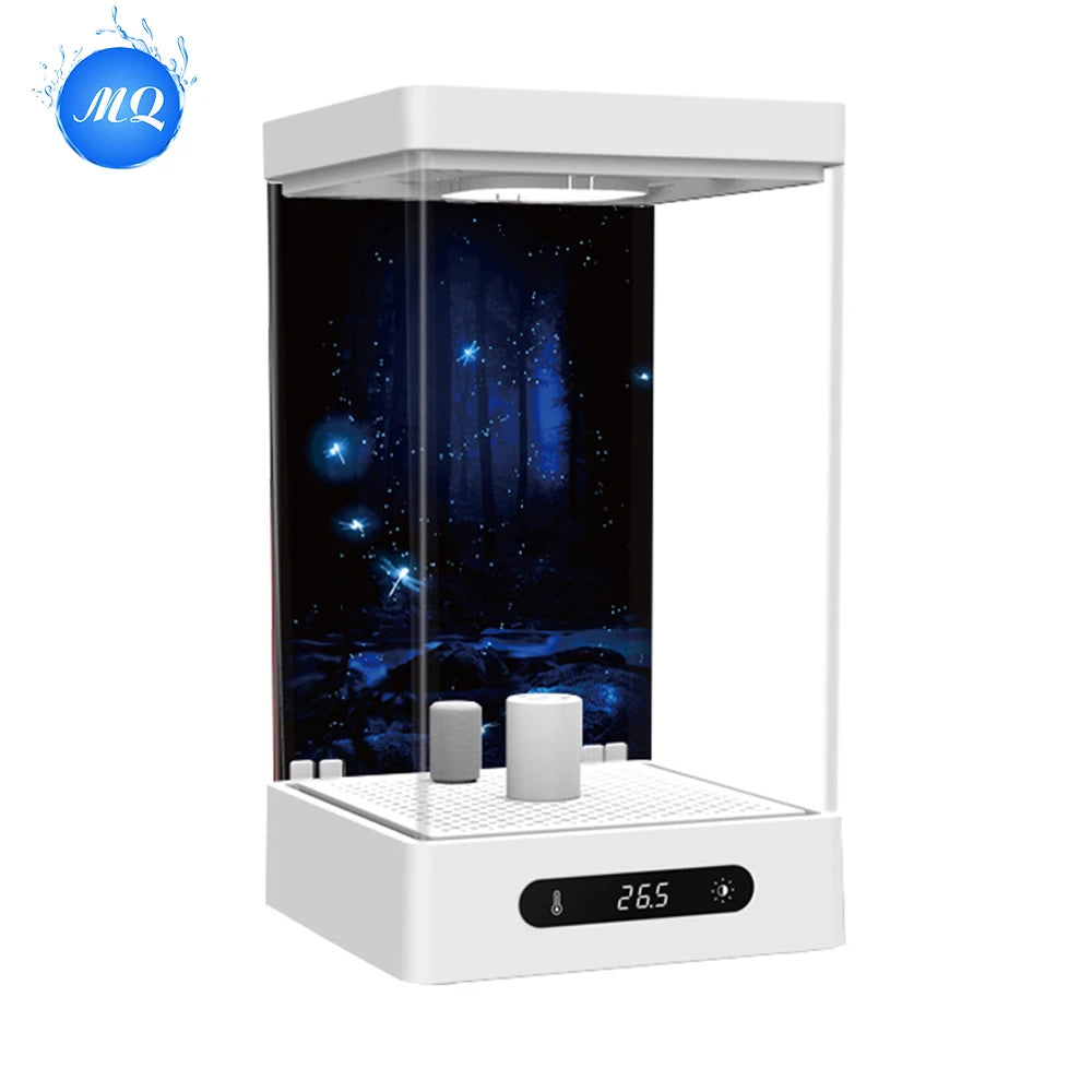 New Design Smart Fish Tank with Energy-efficient and Bright Full-spectrum RGB Lightings for 5cm or Smaller Aquatic Pets