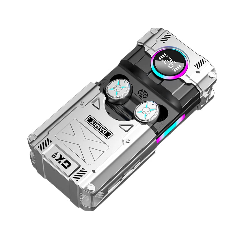 Ready to Ship Dx-07Tws Wireless Earphones Headphones Mecha Style In-ear Headphones Earbuds Wireless Power Bank Gaming Headsets