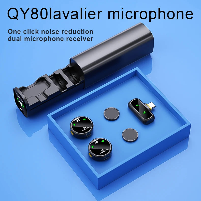 Wireless Omnidirectional Condenser Microphone Mini Collar Cravate Sans Fil for Smartphone TikTok Vlog Shooting Lavalier